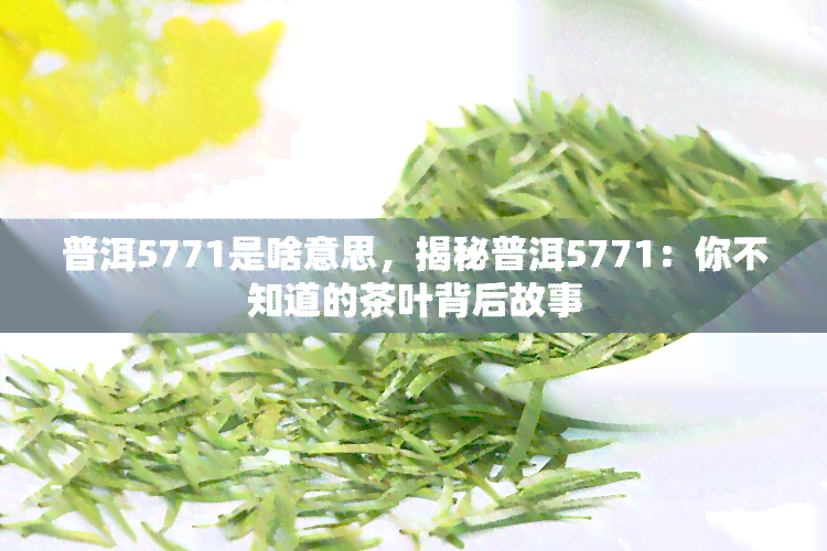 普洱5771是啥意思，揭秘普洱5771：你不知道的茶叶背后故事