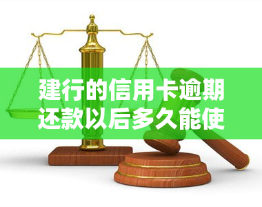 建行的信用卡逾期还款以后多久能使用，如何解决建行信用卡逾期还款问题：多久后可以再次使用？