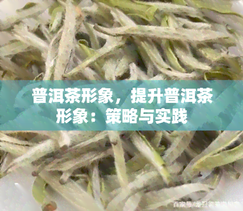 普洱茶形象，提升普洱茶形象：策略与实践