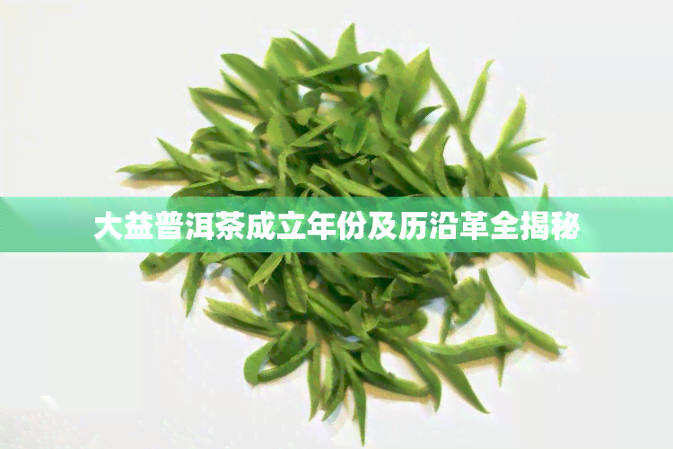 大益普洱茶成立年份及历沿革全揭秘