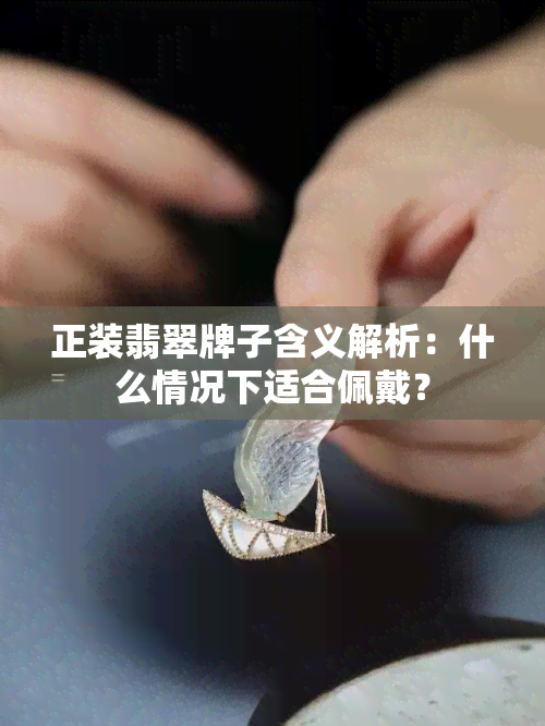 正装翡翠牌子含义解析：什么情况下适合佩戴？