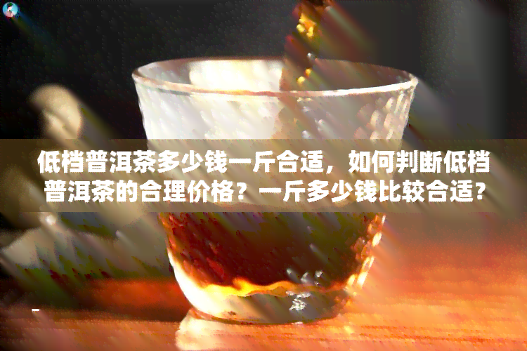 低档普洱茶多少钱一斤合适，如何判断低档普洱茶的合理价格？一斤多少钱比较合适？