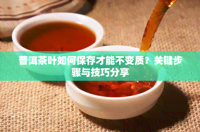 普洱茶叶如何保存才能不变质？关键步骤与技巧分享