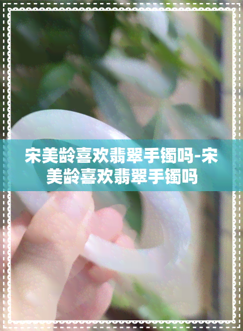 宋美龄喜欢翡翠手镯吗-宋美龄喜欢翡翠手镯吗