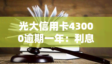 光大信用卡43000逾期一年：利息、处理方法及后果全解析