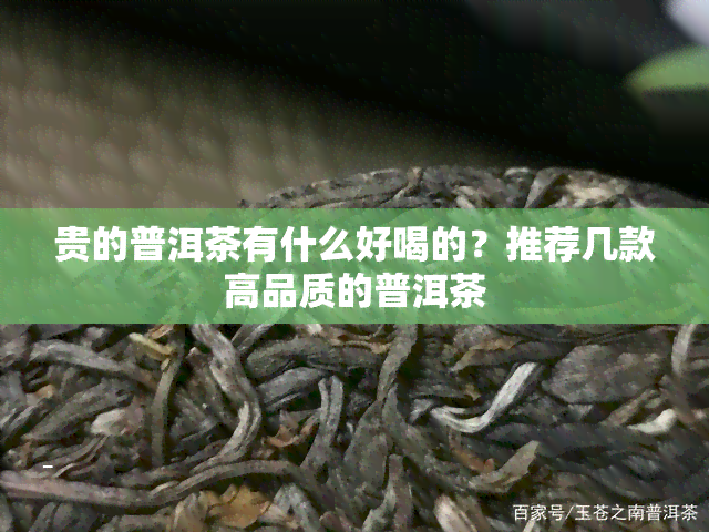 贵的普洱茶有什么好喝的？推荐几款高品质的普洱茶