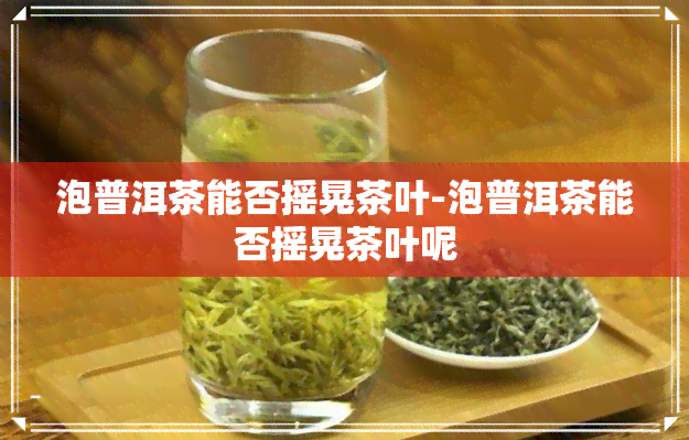 泡普洱茶能否摇晃茶叶-泡普洱茶能否摇晃茶叶呢