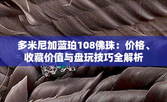 多米尼加蓝珀108佛珠：价格、收藏价值与盘玩技巧全解析