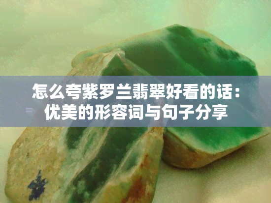 怎么夸紫罗兰翡翠好看的话：优美的形容词与句子分享