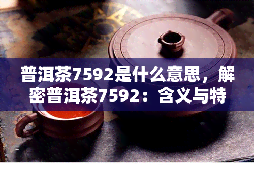 普洱茶7592是什么意思，解密普洱茶7592：含义与特点解析