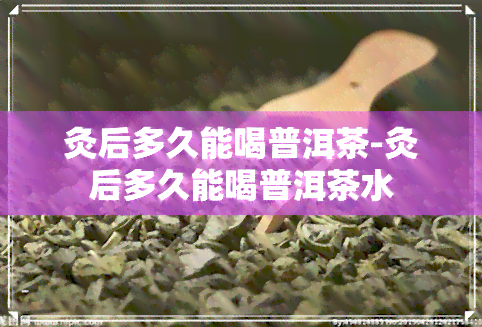 灸后多久能喝普洱茶-灸后多久能喝普洱茶水