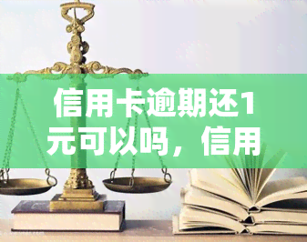 信用卡逾期还1元可以吗，信用卡逾期还款：1元是否足够？