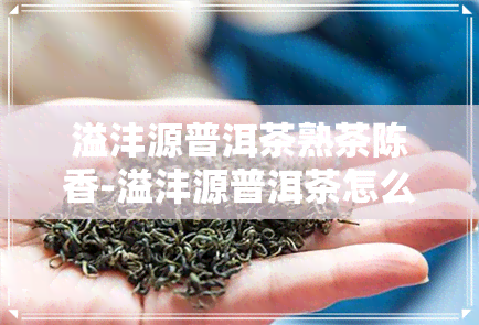 溢沣源普洱茶熟茶陈香-溢沣源普洱茶怎么样