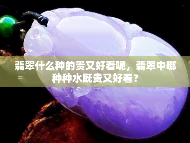 翡翠什么种的贵又好看呢，翡翠中哪种种水既贵又好看？