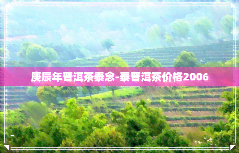 庚辰年普洱茶泰念-泰普洱茶价格2006