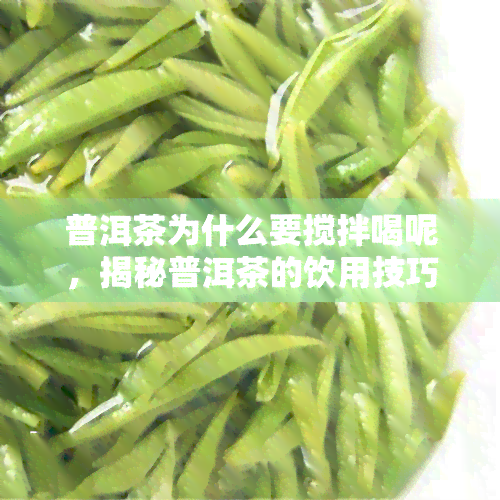 普洱茶为什么要搅拌喝呢，揭秘普洱茶的饮用技巧：为什么需要搅拌？