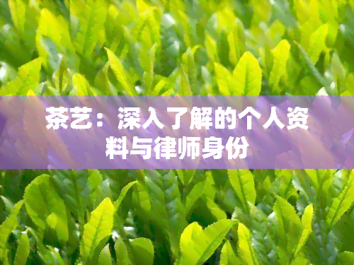 茶艺：深入了解的个人资料与律师身份