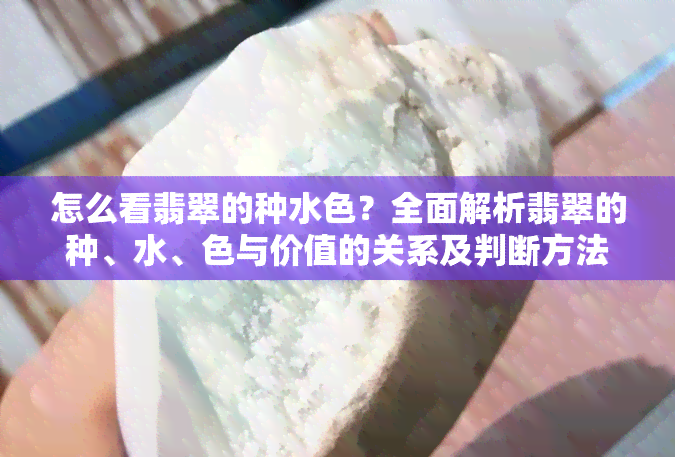 怎么看翡翠的种水色？全面解析翡翠的种、水、色与价值的关系及判断方法