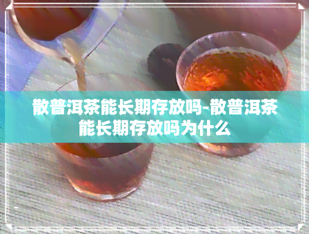 散普洱茶能长期存放吗-散普洱茶能长期存放吗为什么