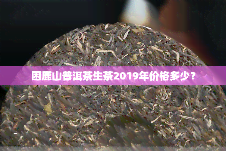 困鹿山普洱茶生茶2019年价格多少？