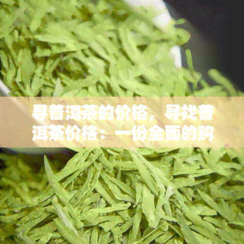 寻普洱茶的价格，寻找普洱茶价格：一份全面的购买指南