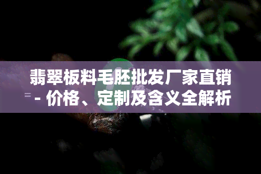 翡翠板料毛胚批发厂家直销 - 价格、定制及含义全解析