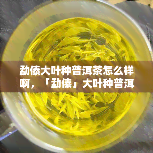 勐傣大叶种普洱茶怎么样啊，「勐傣」大叶种普洱茶，你值得拥有！