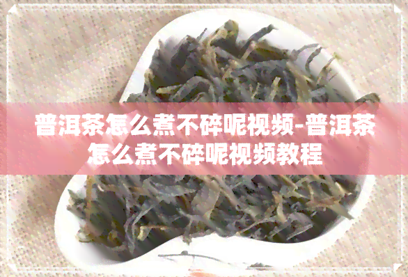 普洱茶怎么煮不碎呢视频-普洱茶怎么煮不碎呢视频教程