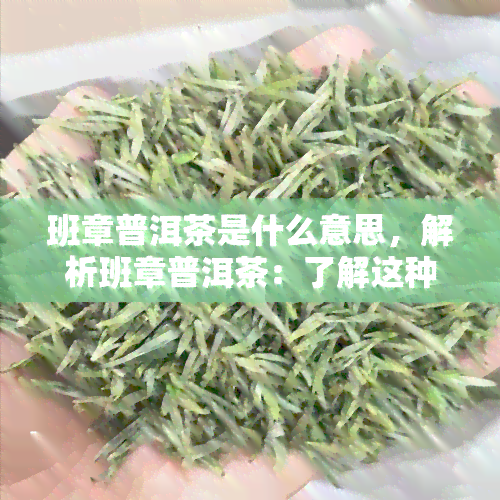 班章普洱茶是什么意思，解析班章普洱茶：了解这种独特茶叶的含义与特点