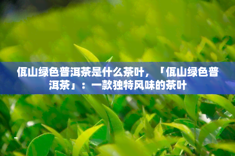 佤山绿色普洱茶是什么茶叶，「佤山绿色普洱茶」：一款独特风味的茶叶