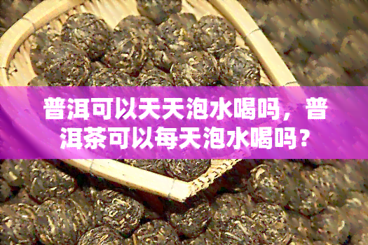 普洱可以天天泡水喝吗，普洱茶可以每天泡水喝吗？