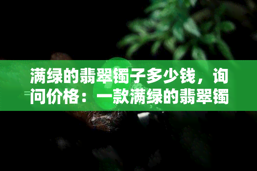 满绿的翡翠镯子多少钱，询问价格：一款满绿的翡翠镯子值多少？