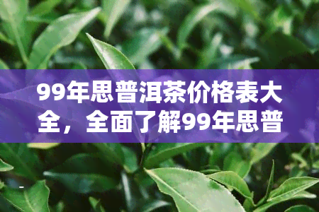 99年思普洱茶价格表大全，全面了解99年思普洱茶的价格表