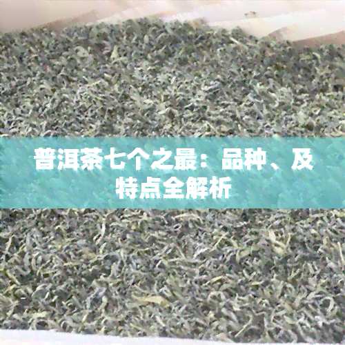 普洱茶七个之最：品种、及特点全解析