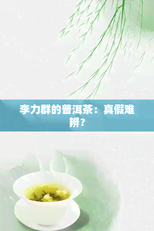 李力群的普洱茶：真假难辨？