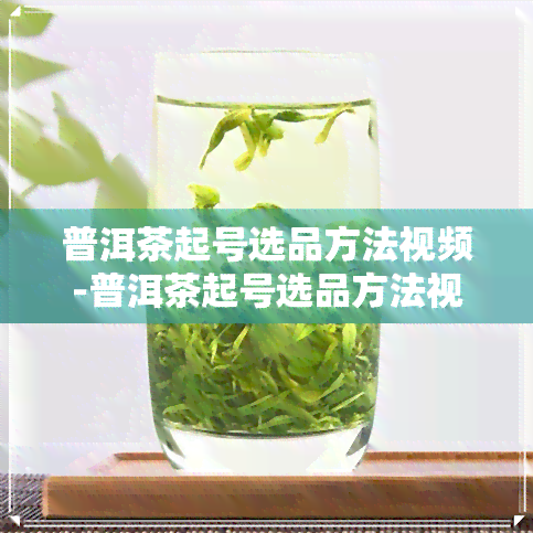 普洱茶起号选品方法视频-普洱茶起号选品方法视频教程