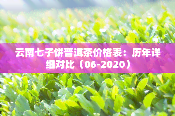 云南七子饼普洱茶价格表：历年详细对比（06-2020）