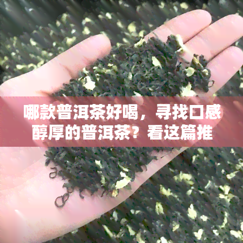 哪款普洱茶好喝，寻找口感醇厚的普洱茶？看这篇推荐！