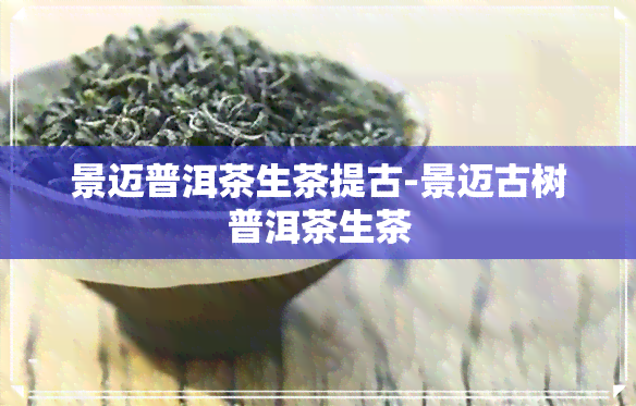 景迈普洱茶生茶提古-景迈古树普洱茶生茶