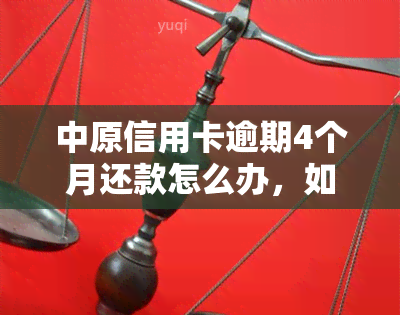 中原信用卡逾期4个月还款怎么办，如何处理中原信用卡逾期4个月未还款的情况？