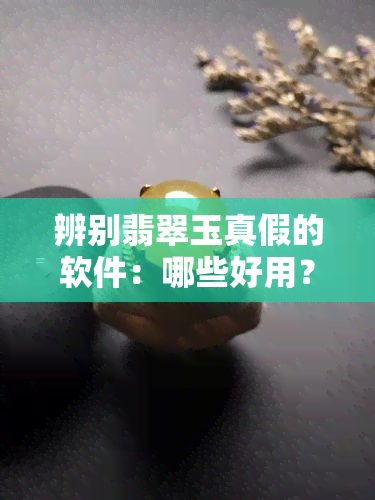 辨别翡翠玉真假的软件：哪些好用？分享小妙招与鉴定机器