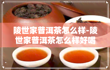 陵世家普洱茶怎么样-陵世家普洱茶怎么样好喝吗