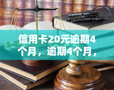 信用卡20元逾期4个月，逾期4个月，信用卡欠款20元需尽快还款