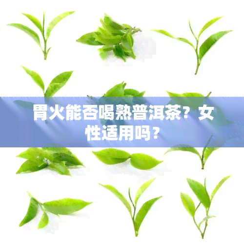 胃火能否喝熟普洱茶？女性适用吗？