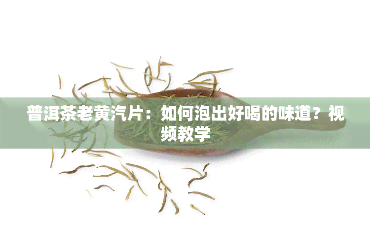 普洱茶老黄汽片：如何泡出好喝的味道？视频教学