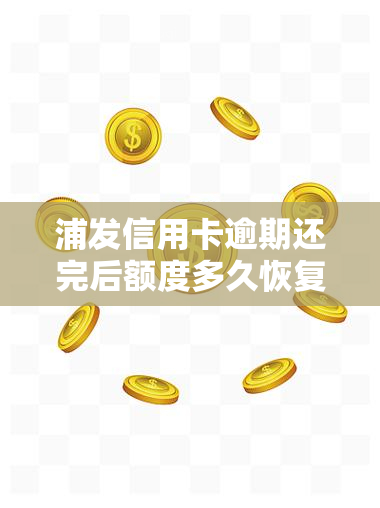 浦发信用卡逾期还完后额度多久恢复？全解析