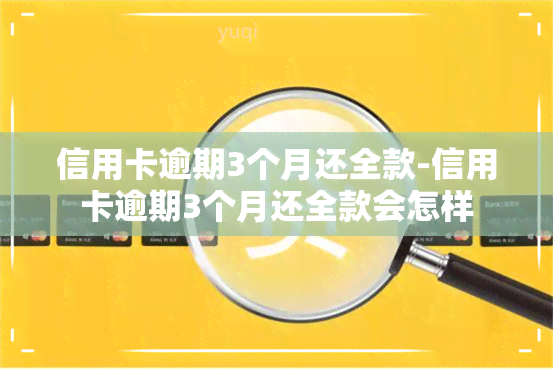 信用卡逾期3个月还全款-信用卡逾期3个月还全款会怎样