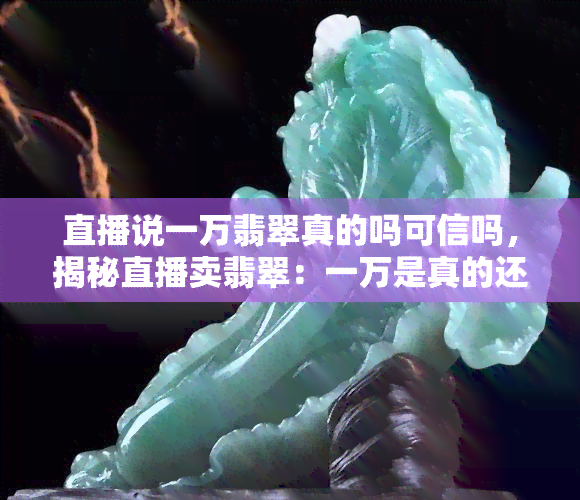 直播说一万翡翠真的吗可信吗，揭秘直播卖翡翠：一万是真的还是假的？可信度有多高？