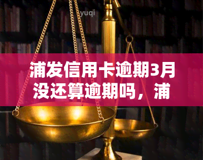 浦发信用卡逾期3月没还算逾期吗，浦发信用卡逾期3个月，是否算作逾期？