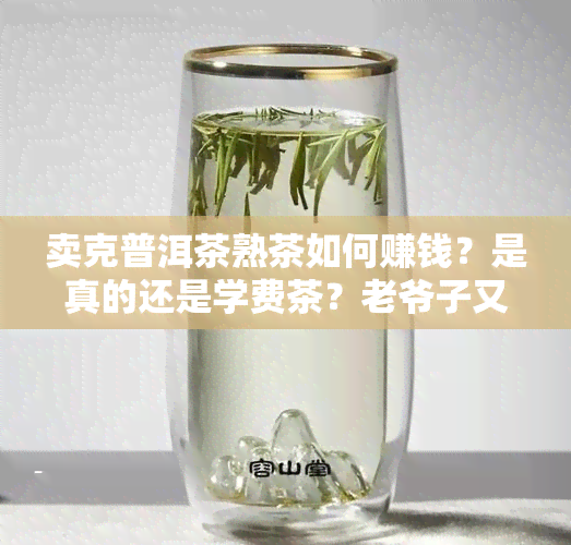 卖克普洱茶熟茶如何赚钱？是真的还是学费茶？老爷子又是谁？综合分析告诉你